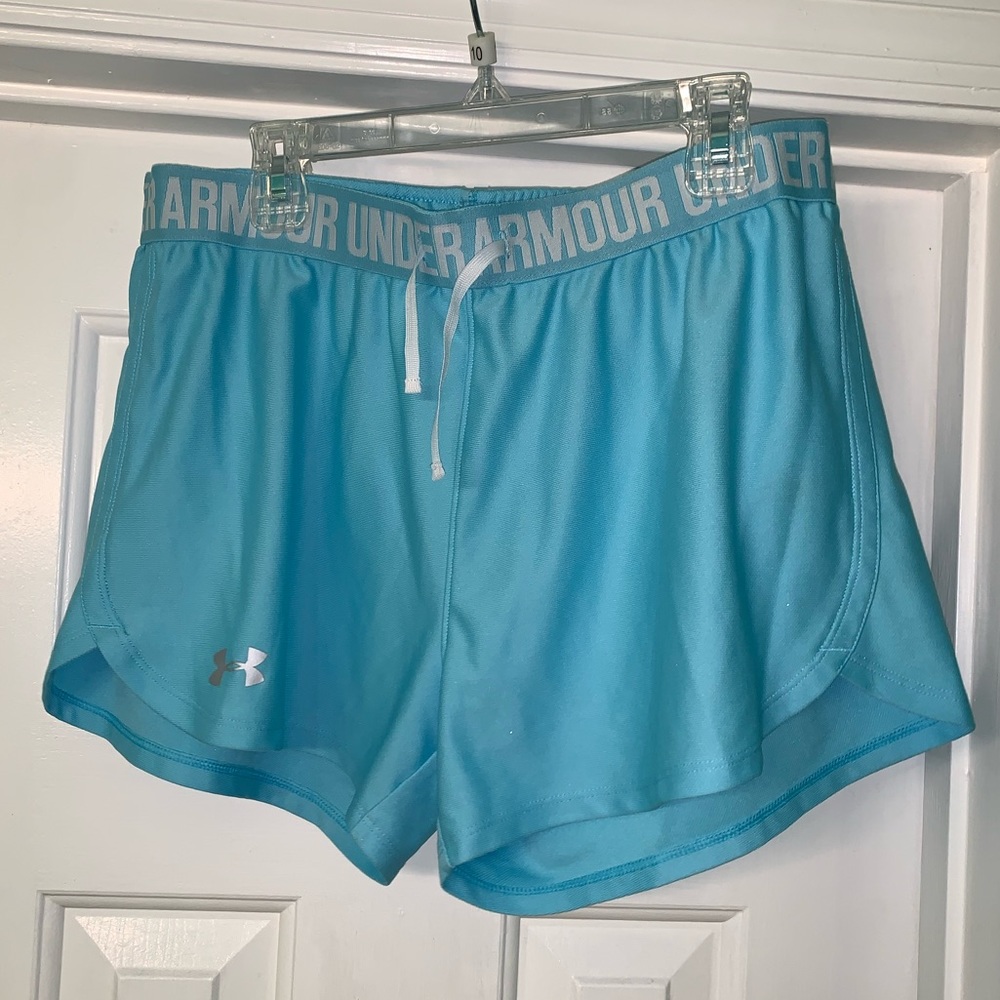 Blue women’s Under Armour shorts